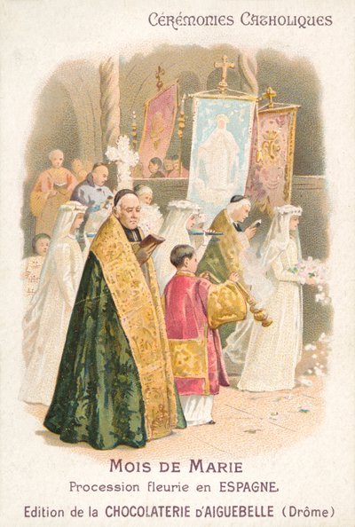 Floral Procession in Honour of the Virgin Mary in the Month of May, Spain by French School
