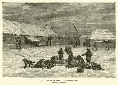 Fort and Trading Post in the Far North of Canada by French School