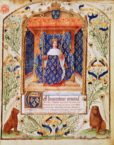 Frontispiece to an Inventory of the Treasure Belonging to Charles V of France, 1379 by French School