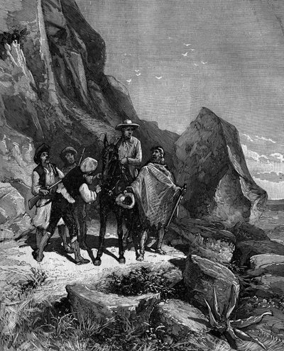Francois Arago (1786 - 1853) in 1806 went to Spain to complete the measure of the Meridian and one evening he was docked by four bandits by French School