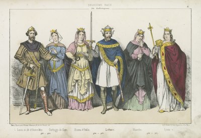 Frankish Kings and Queens of the Carolingian Dynasty by French School