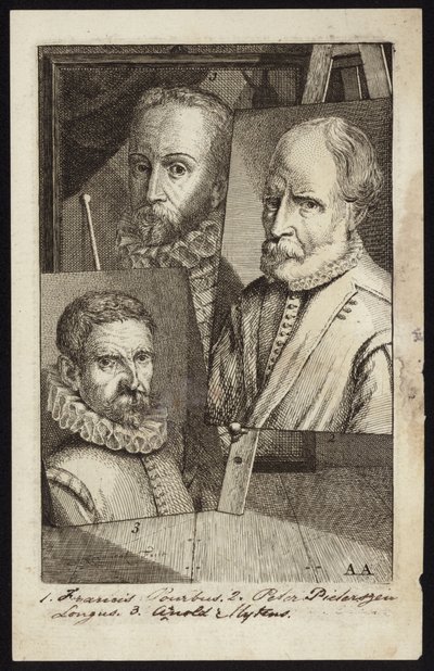 Frans Pourbus, Pieter Pieterszen and Arnold Mytens by French School