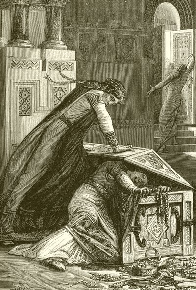 Fredegonde Trying to Kill Rigonthe by French School