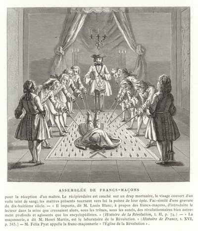 Freemasons Meeting, 18th Century by French School