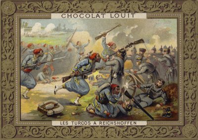 French Turcos (colonial troops) at the Battle of Reichshoffen, Franco-Prussian War, 1870 by French School
