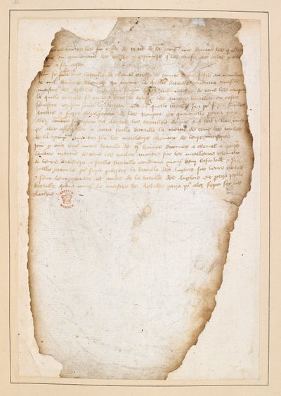 French battle-plan preceding the battle of Agincourt, drawn up by Marshal Boucicault, Captain of Normandy, and others. Between 13th-21st October 1415 by French School