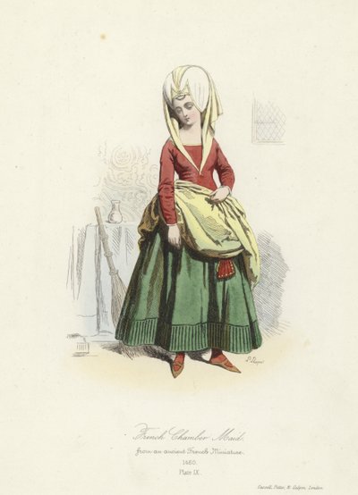 French Chamber Maid, 15th Century by French School