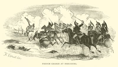 French charge at Heelsberg by French School