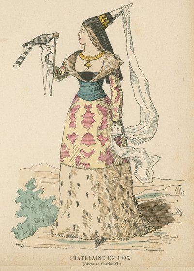 French Chatelaine of the Reign of Charles VI, 1395 by French School
