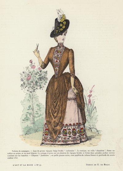 French Fashion Plate, 1885-86 by French School