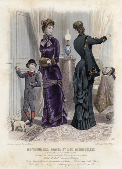 French fashion plate, late 19th century by French School