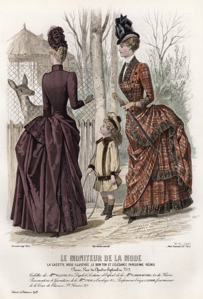 French fashion plate, late 19th century by French School
