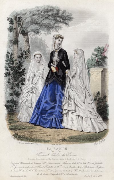French fashion plate, late 19th century by French School