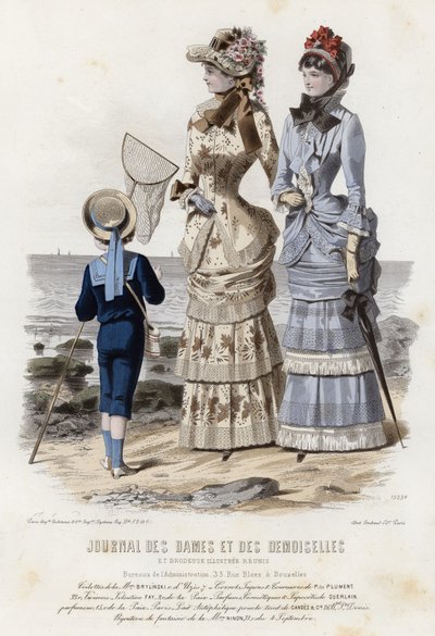 French fashion plate, late 19th century by French School