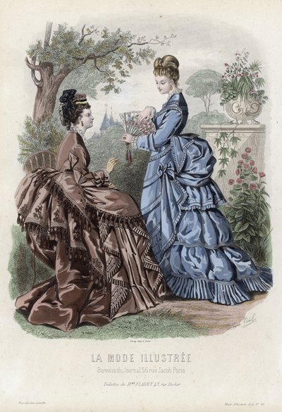 French fashion plate, late 19th century by French School