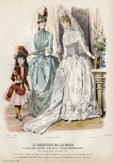 French fashion plate, late 19th century by French School