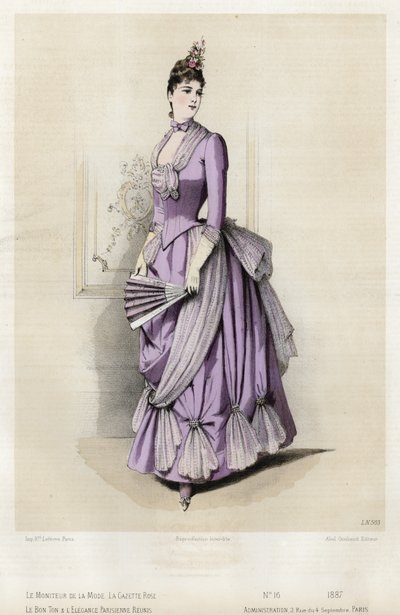 French fashion plate, late 19th century by French School
