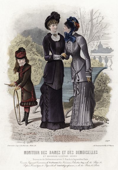 French fashion plate, late 19th century by French School