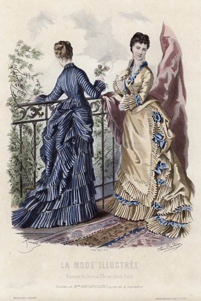 French fashion plate, late 19th century by French School