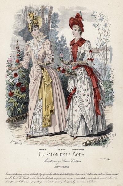French Fashion Plate, Late 19th Century by French School