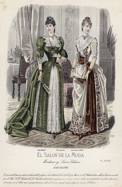 French Fashion Plate, Late 19th Century by French School