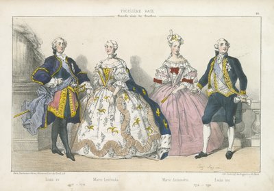 French Kings and Queens of the Elder Branch of the Bourbons by French School