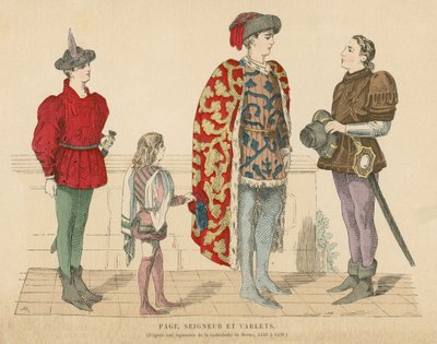 French Lord and Servants, Mid 15th Century by French School