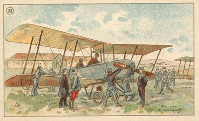 French military biplane by French School