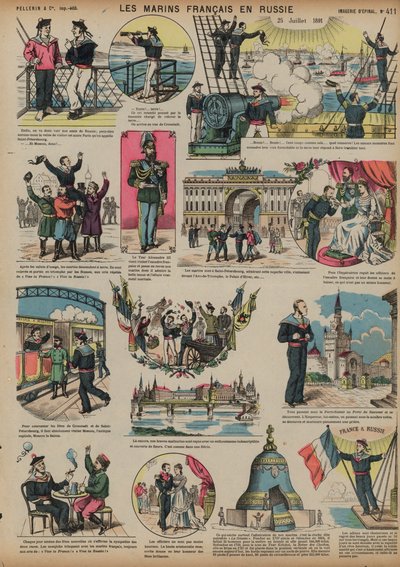 French Sailors Visiting Russia, 25 July 1891 by French School