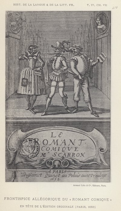 Allegorical Frontispiece of the Comic Novel by French School