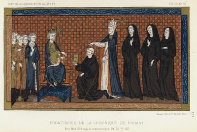 Frontispiece of the Chronicle of Primat by French School
