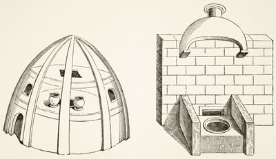 Furnaces, as Used by Scientists and Alchemists in the Middle Ages, from Science and Literature in the Middle Ages by Paul Lacroix, Published London 1878 by French School
