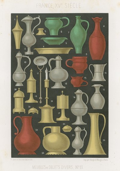 Furniture and Various Objects of the 12th and 13th Centuries by French School