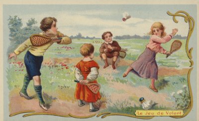 Game of badminton by French School