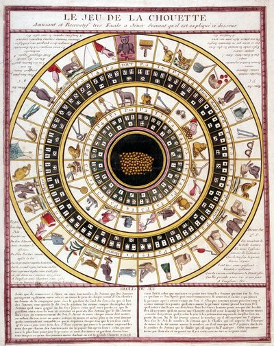 Game of the owl, image of Epinal from the 19th century by French School