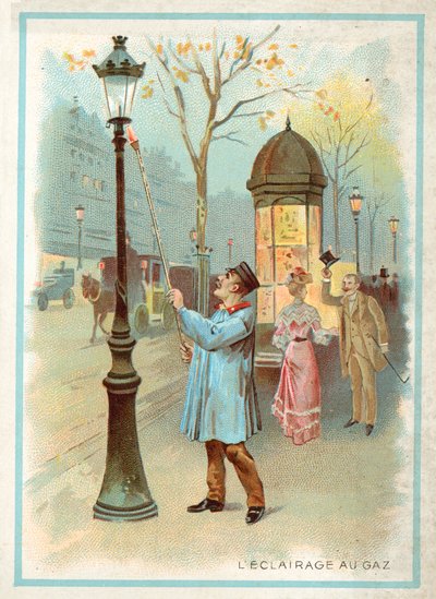 Gas lighting by French School