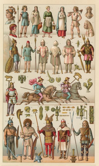 Gaulish Costume by French School
