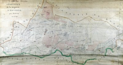 Geometric Map of the Seigneury of Hauterive by Labrune in 1787 by French School