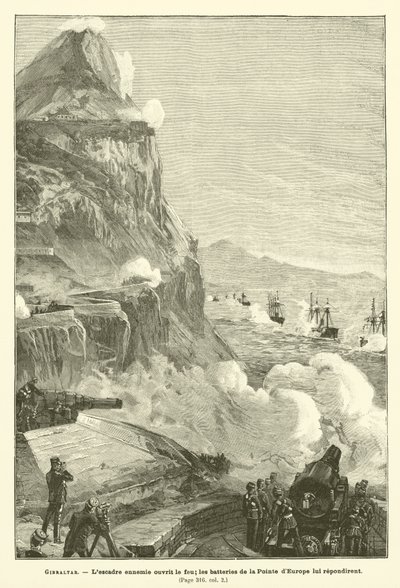 Gibraltar (engraving) by French School