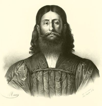 Giorgione, Portrait (engraving) by French School