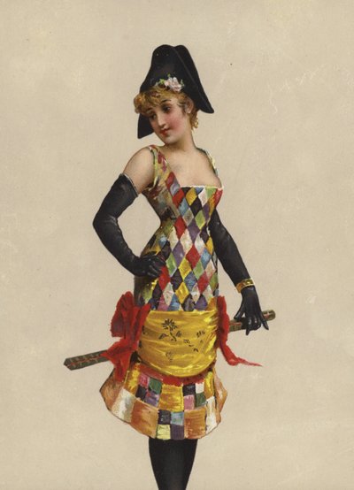 Girl in fancy dress by French School