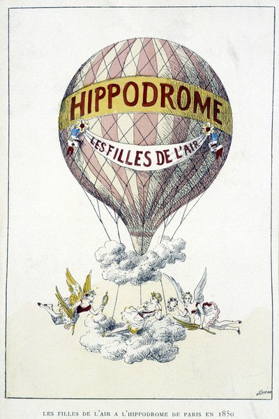 Girls in the air at the Paris racecourse by French School
