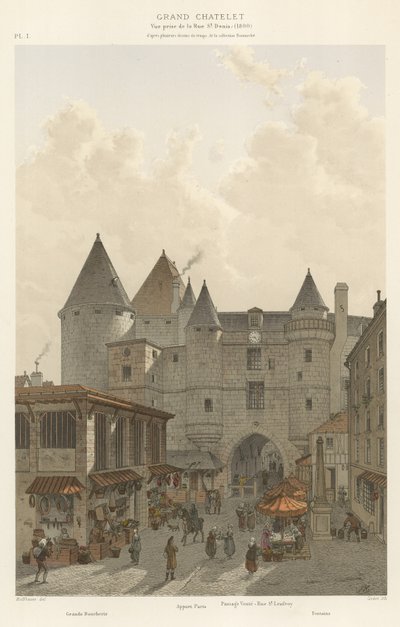 Grand Châtelet, View from Rue St Denis, 1800 by French School