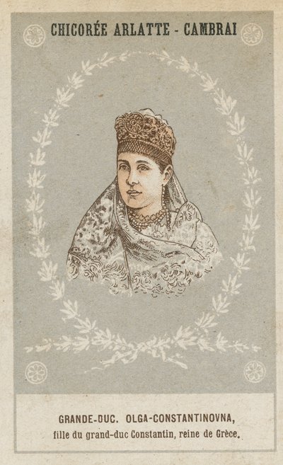 Grand Duchess Olga Constantinovna, Daughter of Grand Duke Constantine, Queen of Greece by French School