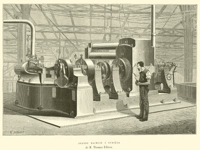 Great Light Machine by Mr. Thomas Edison by French School