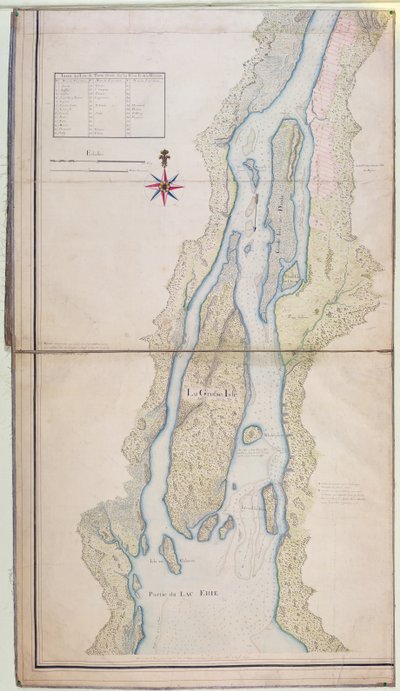 Grosse Isle and Part of Lake Erie, 1796 by French School
