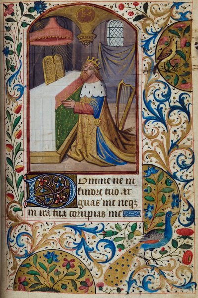 King David, from Book of Hours, Use of Paris, mid-15th century by French School