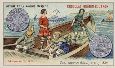 Half denier of Charles the Fat, 884 by French School