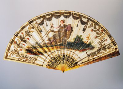Hand Fan with Venus on Her Chariot by French School