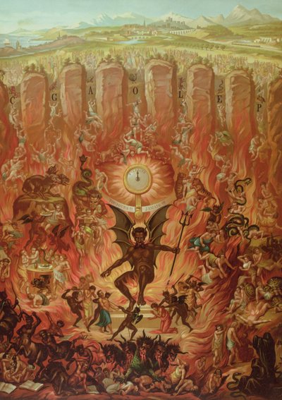 Hell and the Seven Sins, from a catechism published by La Bonne Presse by French School